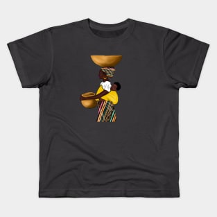 African Woman with Child, Mama Africa Kids T-Shirt